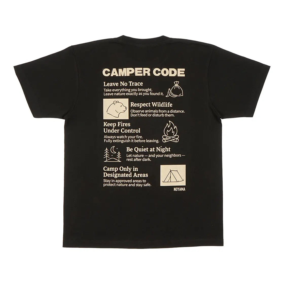 NOYAMA Tシャツ(CAMER CODE 黒) NOYAMA